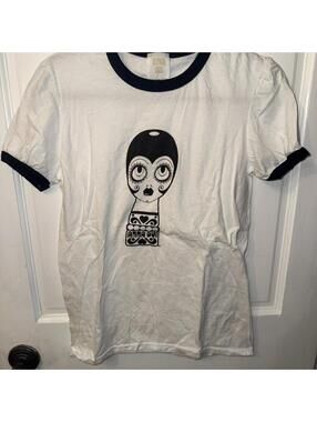 Anna sui Dolly Head Ringer Graphic Tee In White